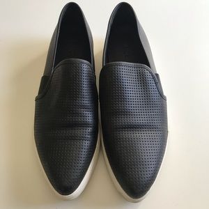 Vince Perforated Leather Sneaker Loafers